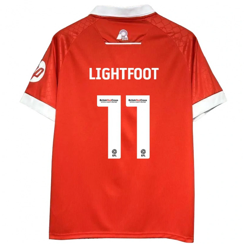 Danxen Enfant Maillot Amber Lightfoot #11 Rouge Blanc Tenues Domicile 2024/25 T-Shirt