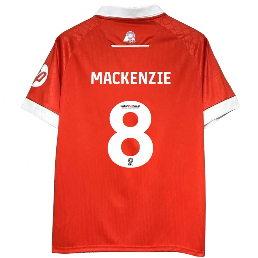 Danxen Enfant Maillot Libby Mackenzie #8 Rouge Blanc Tenues Domicile 2024/25 T-Shirt