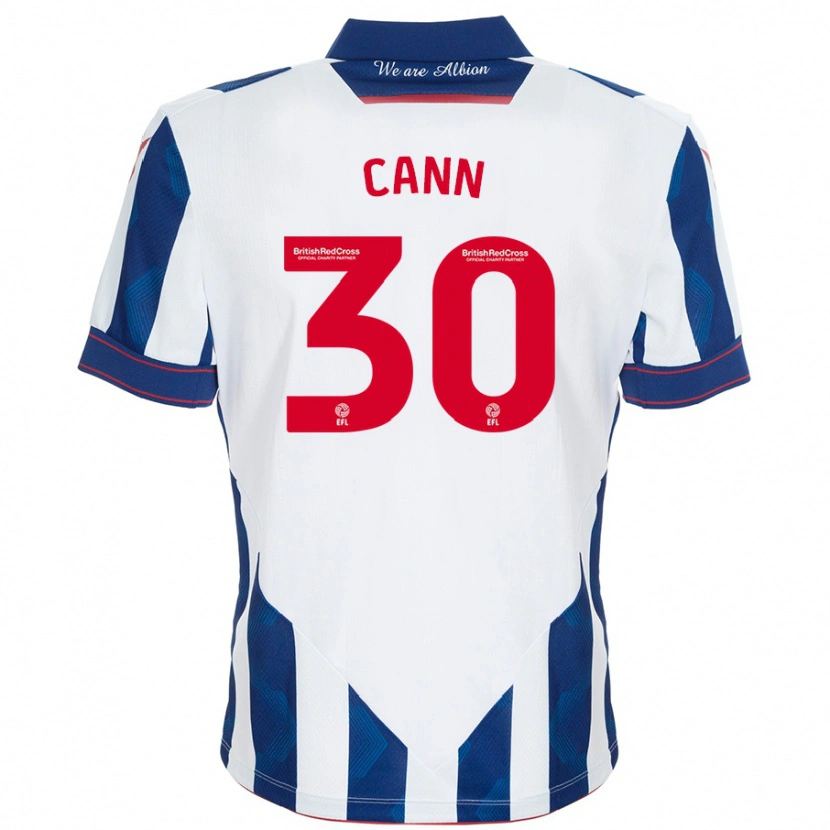 Danxen Enfant Maillot Ted Cann #30 Blanc Bleu Foncé Tenues Domicile 2024/25 T-Shirt