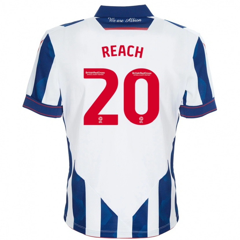 Danxen Enfant Maillot Adam Reach #20 Blanc Bleu Foncé Tenues Domicile 2024/25 T-Shirt