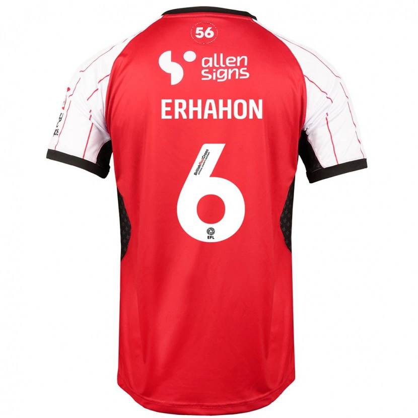 Danxen Enfant Maillot Ethan Erhahon #6 Blanc Tenues Domicile 2024/25 T-Shirt