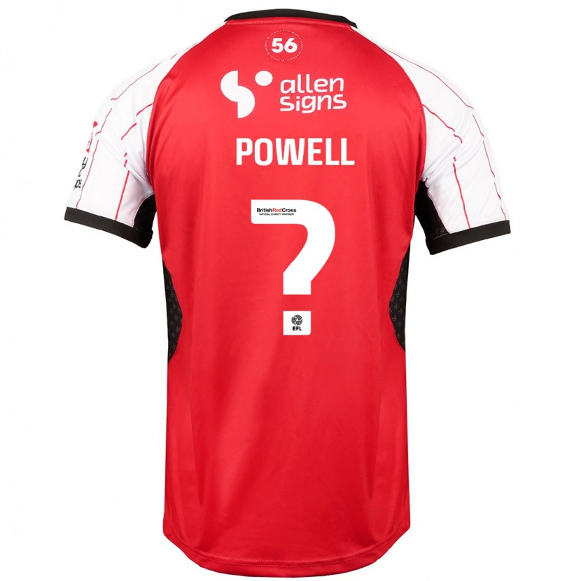 Danxen Enfant Maillot Darryl Powell #0 Blanc Tenues Domicile 2024/25 T-Shirt