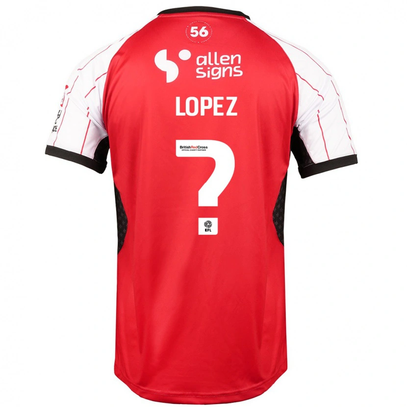 Danxen Enfant Maillot Jersey Lopez #0 Blanc Tenues Domicile 2024/25 T-Shirt