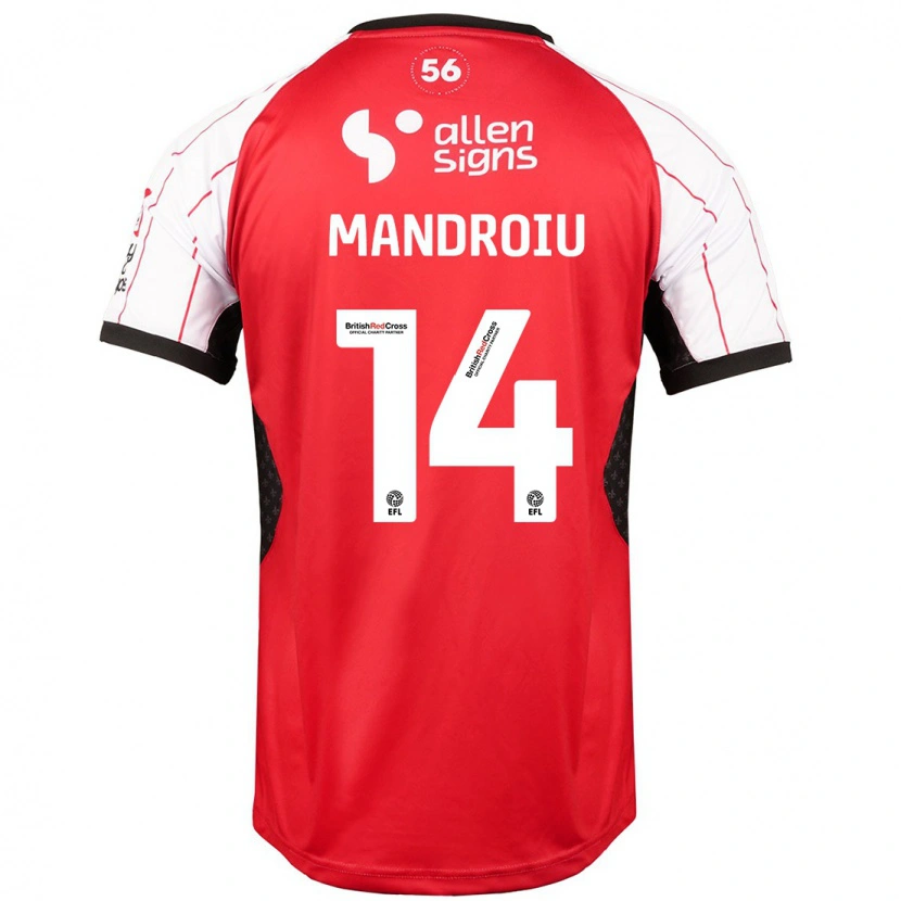 Danxen Enfant Maillot Daniel Mandroiu #14 Blanc Tenues Domicile 2024/25 T-Shirt