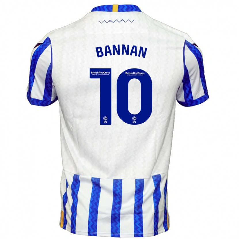 Danxen Enfant Maillot Barry Bannan #10 Bleu Blanc Tenues Domicile 2024/25 T-Shirt