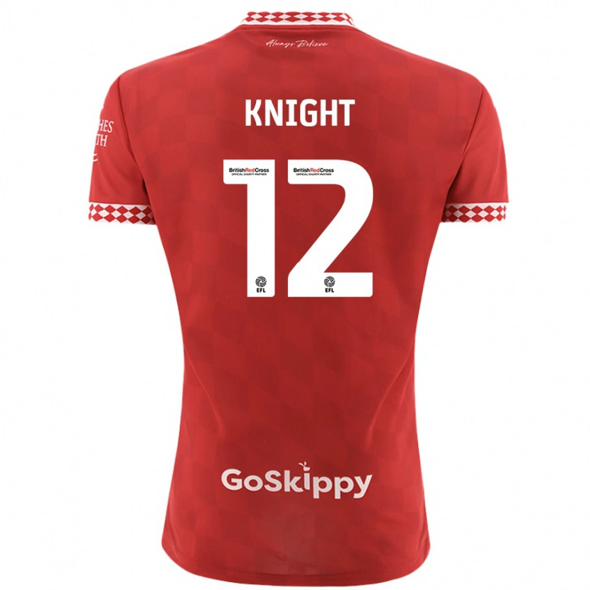 Danxen Enfant Maillot Jason Knight #12 Rouge Tenues Domicile 2024/25 T-Shirt