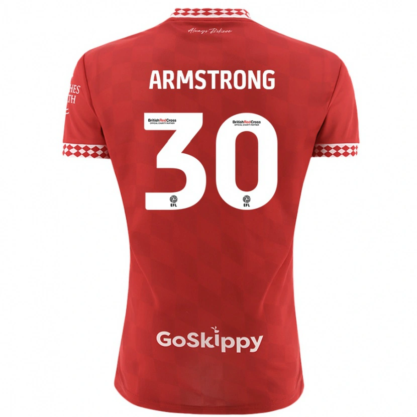 Danxen Enfant Maillot Sinclair Armstrong #30 Rouge Tenues Domicile 2024/25 T-Shirt