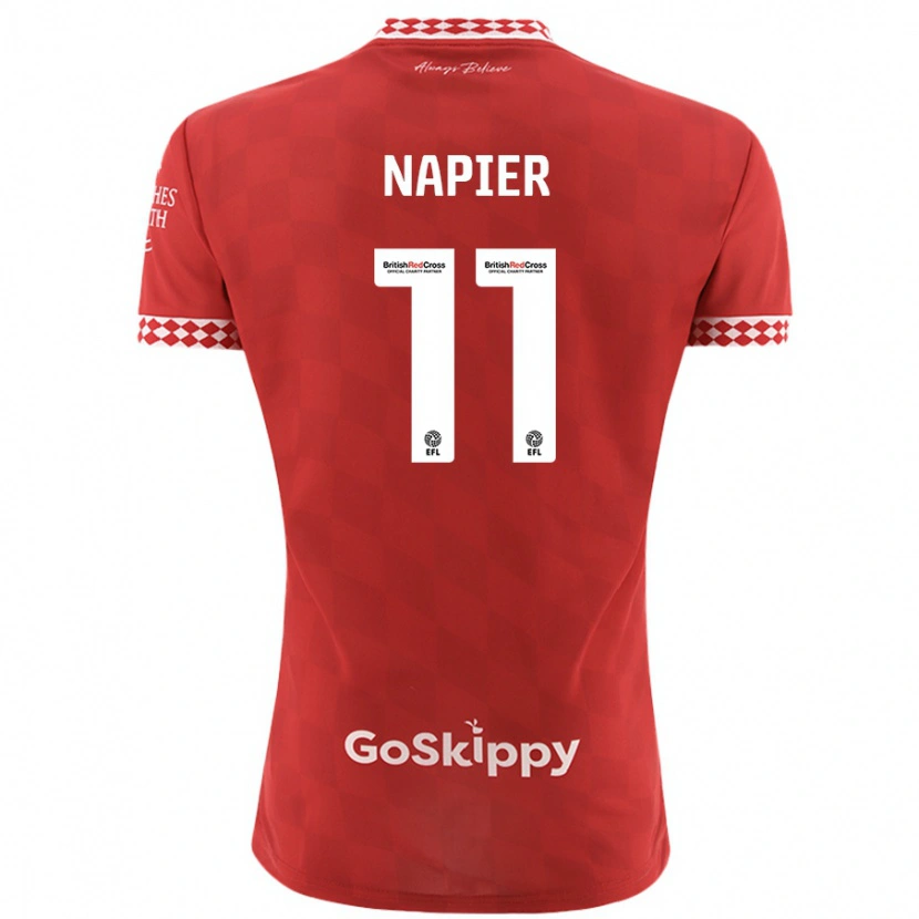 Danxen Enfant Maillot Jamie-Lee Napier #11 Rouge Tenues Domicile 2024/25 T-Shirt