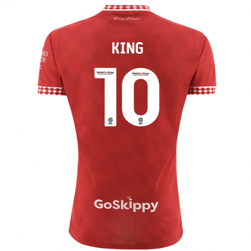 Danxen Enfant Maillot Andy King #10 Rouge Tenues Domicile 2024/25 T-Shirt