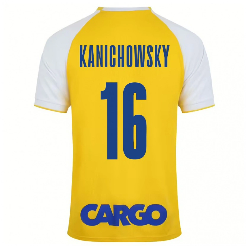 Danxen Enfant Maillot Gabi Kanichowsky #16 Jaune Blanc Tenues Domicile 2024/25 T-Shirt