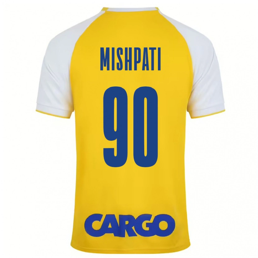 Danxen Enfant Maillot Roi Mishpati #90 Jaune Blanc Tenues Domicile 2024/25 T-Shirt