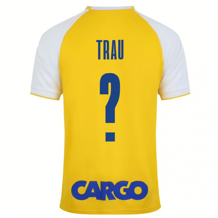 Danxen Enfant Maillot Idan Trau #0 Jaune Blanc Tenues Domicile 2024/25 T-Shirt