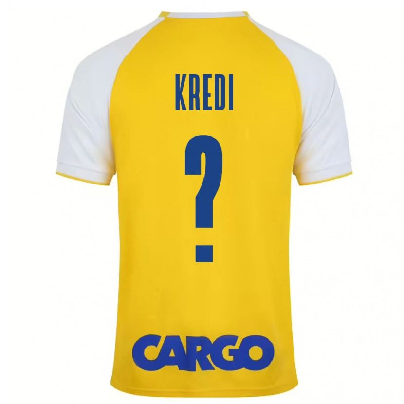 Danxen Enfant Maillot Amit Kredi #0 Jaune Blanc Tenues Domicile 2024/25 T-Shirt