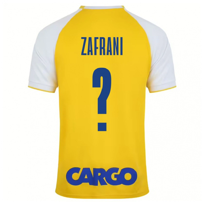 Danxen Enfant Maillot Itay Zafrani #0 Jaune Blanc Tenues Domicile 2024/25 T-Shirt