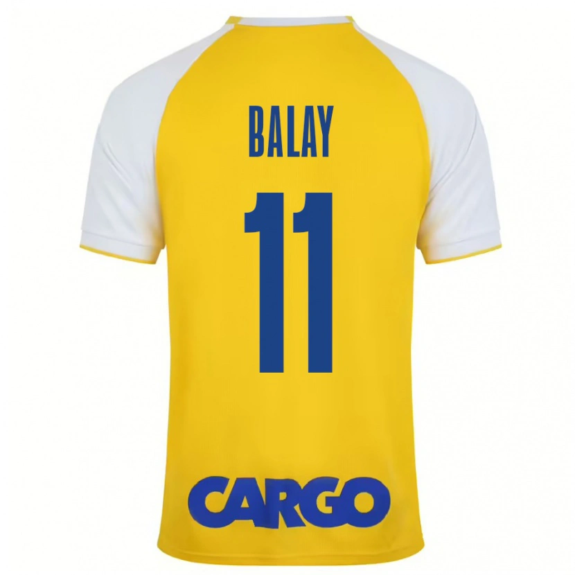 Danxen Enfant Maillot Yehuda Balay #11 Jaune Blanc Tenues Domicile 2024/25 T-Shirt