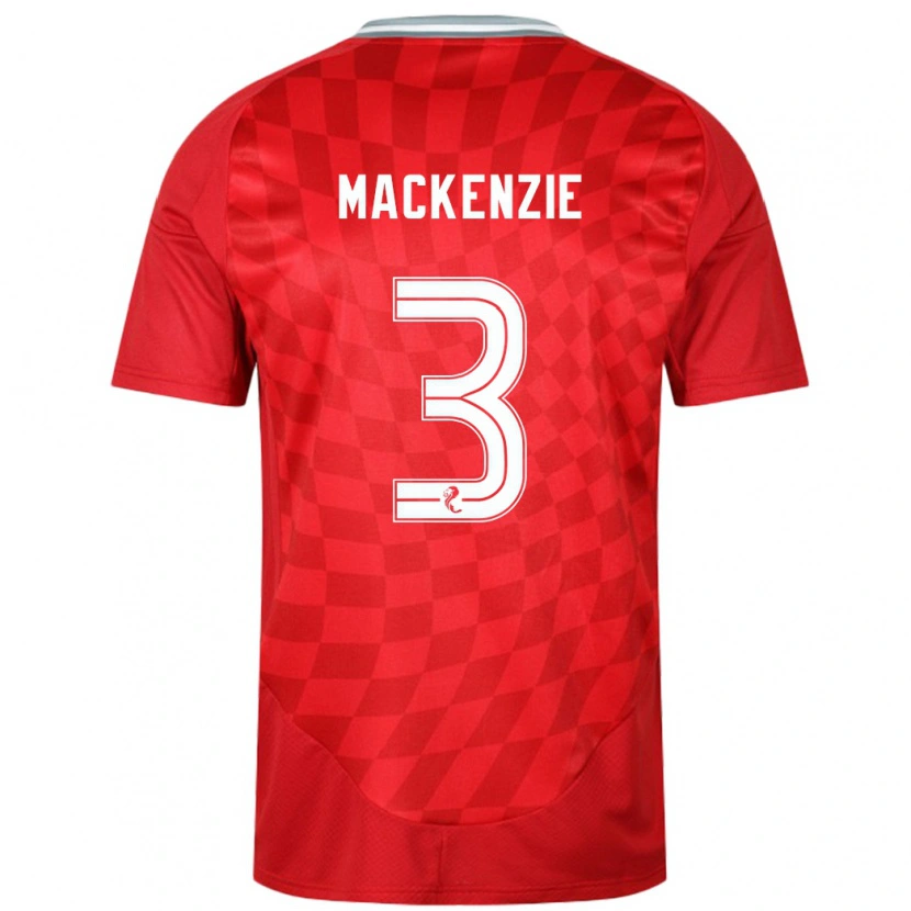 Danxen Enfant Maillot Jack Mackenzie #3 Rouge Tenues Domicile 2024/25 T-Shirt