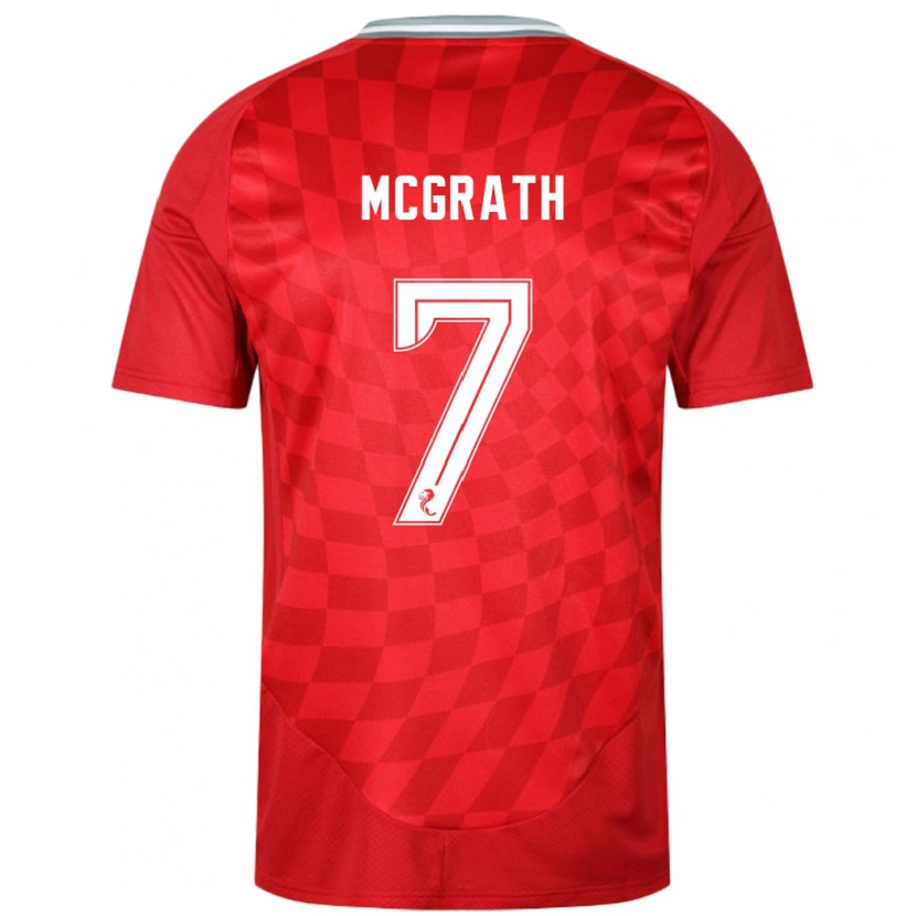 Danxen Enfant Maillot Jamie Mcgrath #7 Rouge Tenues Domicile 2024/25 T-Shirt