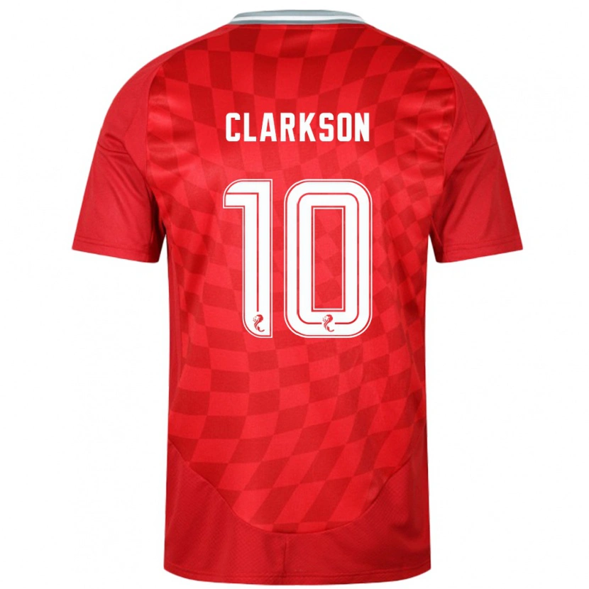 Danxen Enfant Maillot Leighton Clarkson #10 Rouge Tenues Domicile 2024/25 T-Shirt