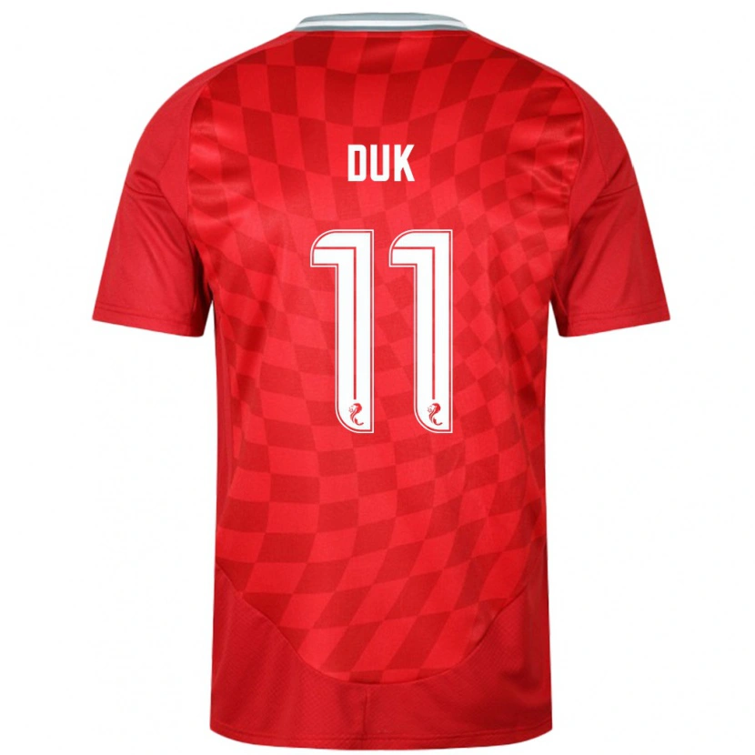 Danxen Enfant Maillot Duk #11 Rouge Tenues Domicile 2024/25 T-Shirt