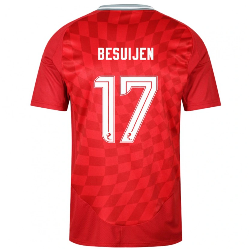 Danxen Enfant Maillot Vicente Besuijen #17 Rouge Tenues Domicile 2024/25 T-Shirt