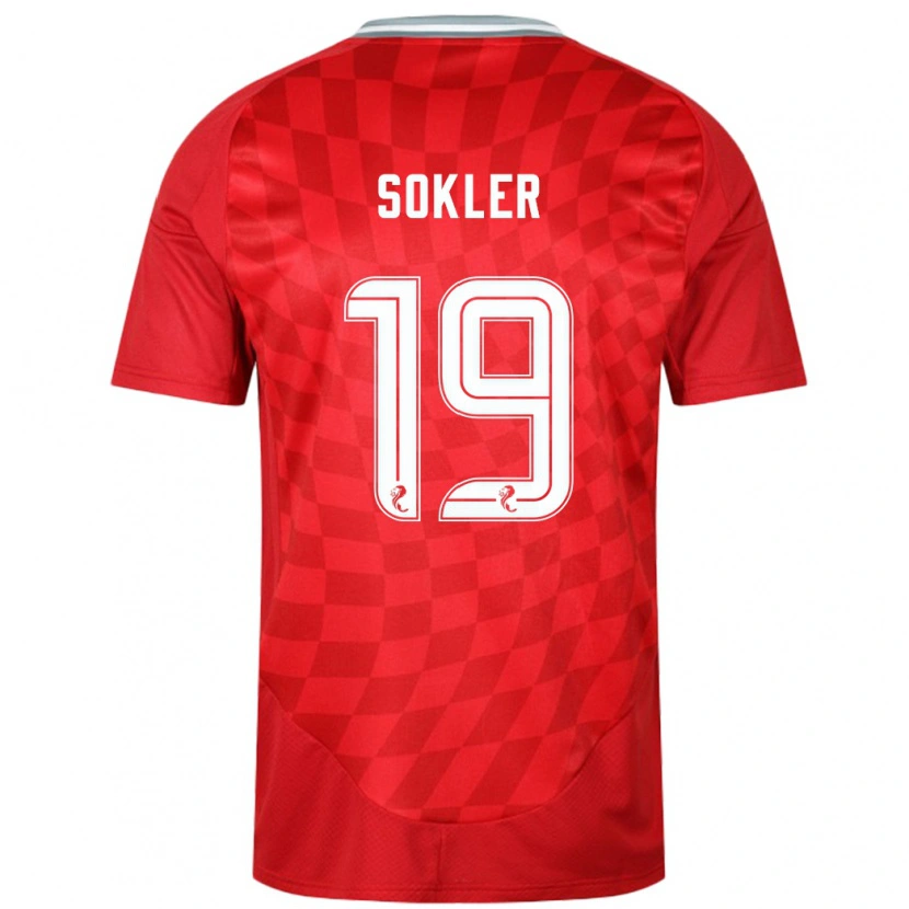 Danxen Enfant Maillot Ester Sokler #19 Rouge Tenues Domicile 2024/25 T-Shirt