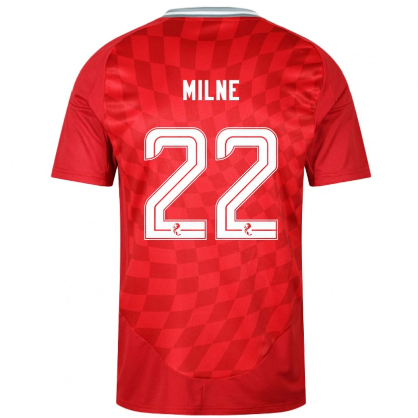 Danxen Enfant Maillot Jack Milne #22 Rouge Tenues Domicile 2024/25 T-Shirt