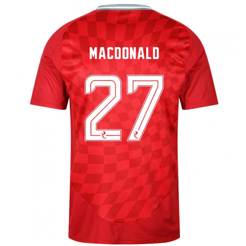 Danxen Enfant Maillot Angus Macdonald #27 Rouge Tenues Domicile 2024/25 T-Shirt