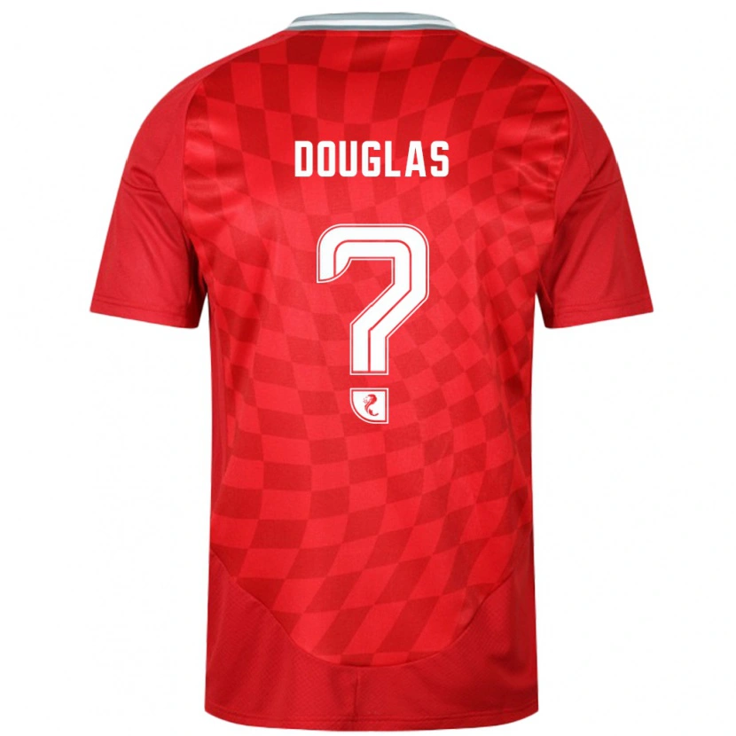 Danxen Enfant Maillot Connor Douglas #0 Rouge Tenues Domicile 2024/25 T-Shirt