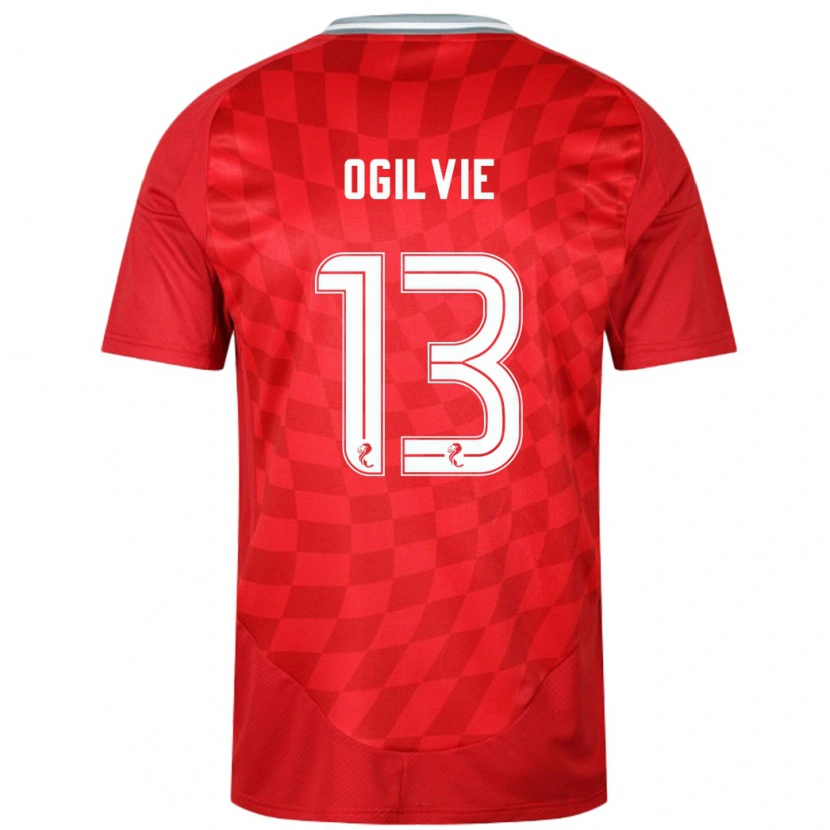 Danxen Enfant Maillot Francesca Ogilvie #13 Rouge Tenues Domicile 2024/25 T-Shirt