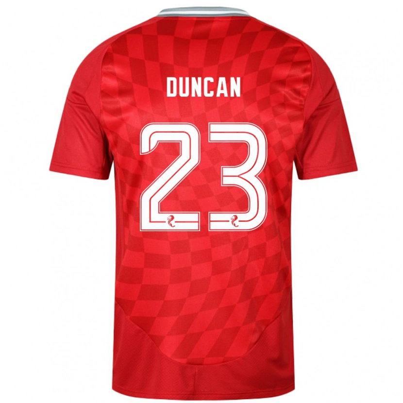 Danxen Enfant Maillot Ryan Duncan #23 Rouge Tenues Domicile 2024/25 T-Shirt