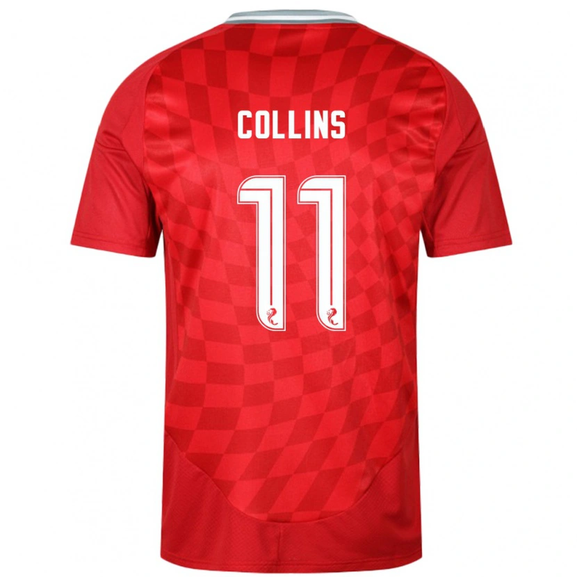 Danxen Enfant Maillot Bailley Collins #11 Rouge Tenues Domicile 2024/25 T-Shirt