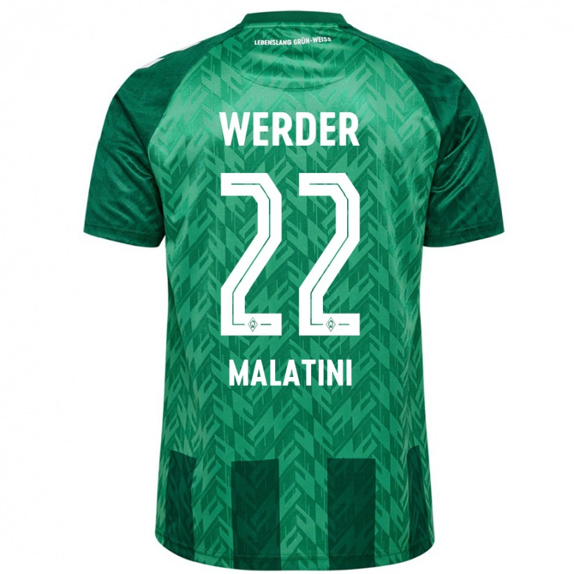 Danxen Enfant Maillot Julián Malatini #22 Vert Tenues Domicile 2024/25 T-Shirt