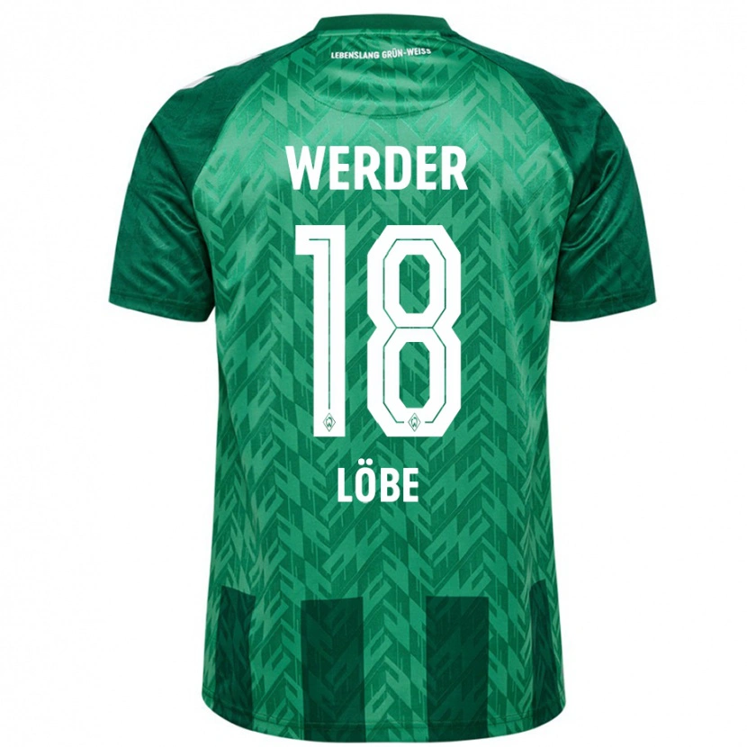 Danxen Enfant Maillot Jasper Löbe #18 Vert Tenues Domicile 2024/25 T-Shirt