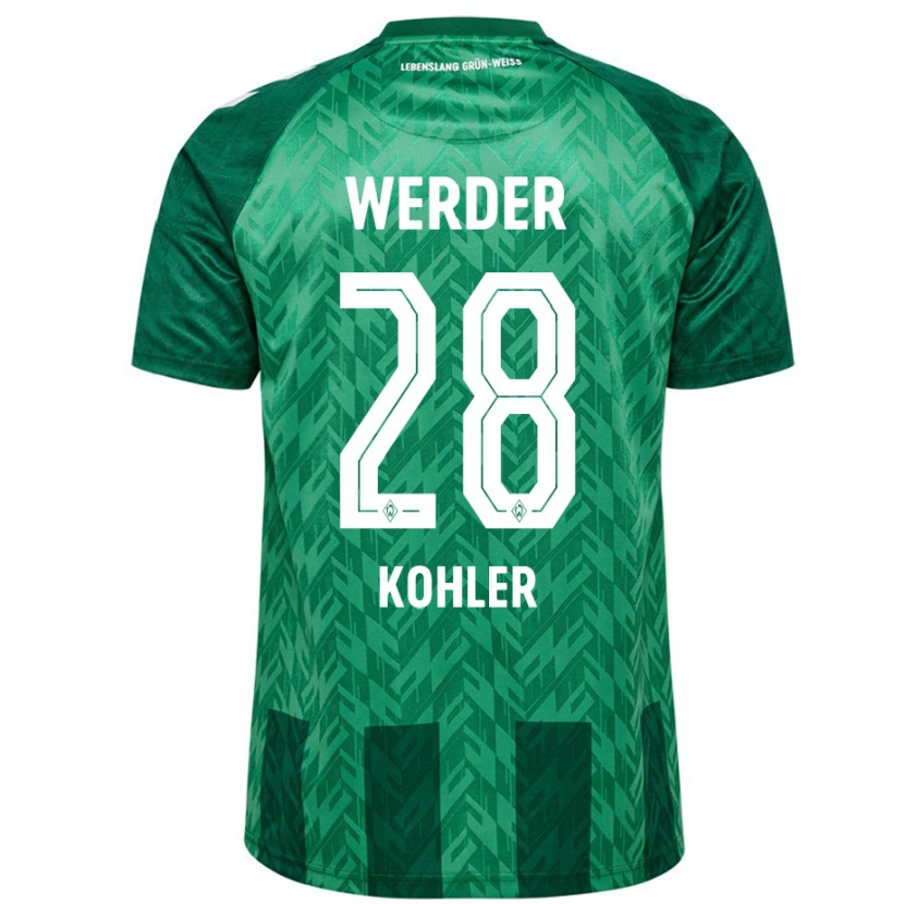 Danxen Enfant Maillot Ethan Kohler #28 Vert Tenues Domicile 2024/25 T-Shirt