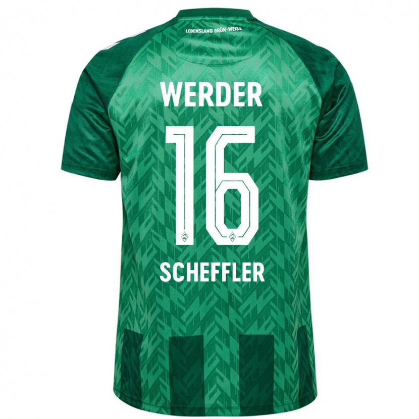 Danxen Enfant Maillot Ian Scheffler #16 Vert Tenues Domicile 2024/25 T-Shirt