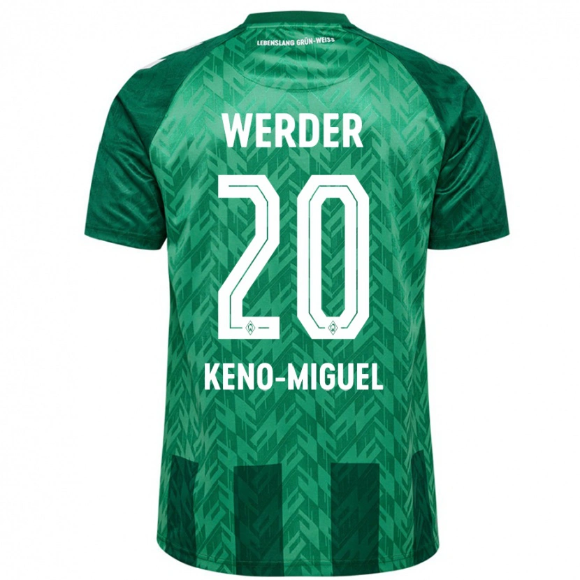 Danxen Enfant Maillot Keno-Miguel Meyer #20 Vert Tenues Domicile 2024/25 T-Shirt