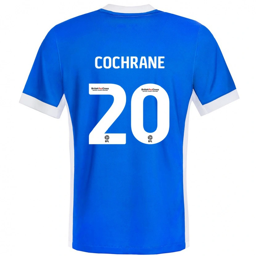 Danxen Enfant Maillot Alex Cochrane #20 Bleu Blanc Tenues Domicile 2024/25 T-Shirt