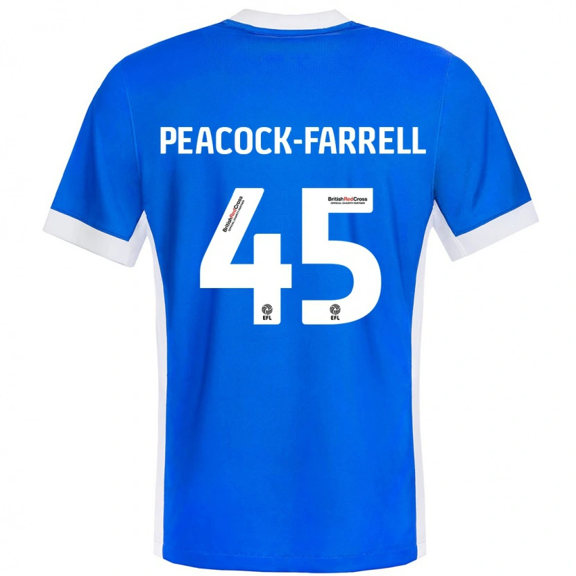 Danxen Enfant Maillot Bailey Peacock-Farrell #45 Bleu Blanc Tenues Domicile 2024/25 T-Shirt