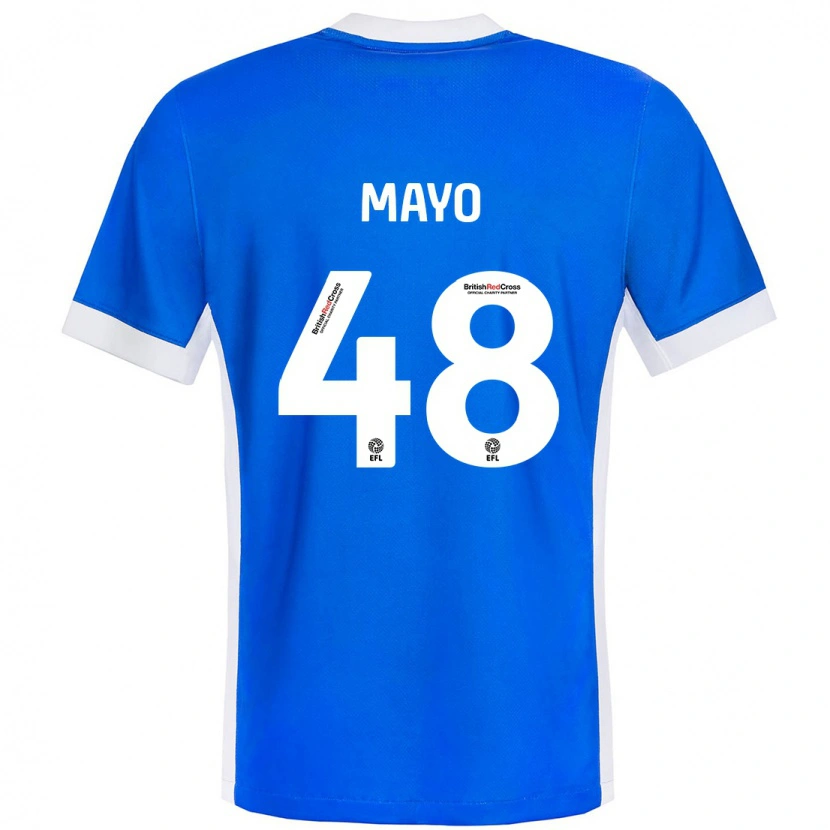 Danxen Enfant Maillot Bradley Mayo #48 Bleu Blanc Tenues Domicile 2024/25 T-Shirt