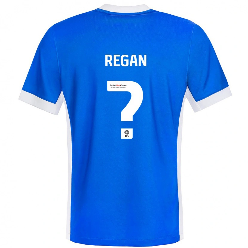 Danxen Enfant Maillot Rory Regan #0 Bleu Blanc Tenues Domicile 2024/25 T-Shirt