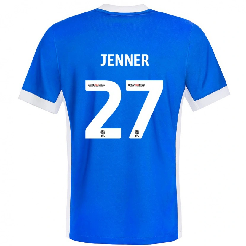 Danxen Enfant Maillot Abbi Jenner #27 Bleu Blanc Tenues Domicile 2024/25 T-Shirt