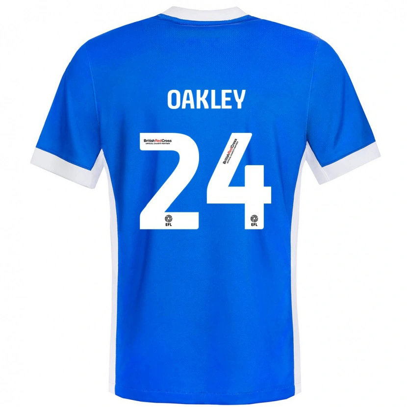 Danxen Enfant Maillot Marcel Oakley #24 Bleu Blanc Tenues Domicile 2024/25 T-Shirt