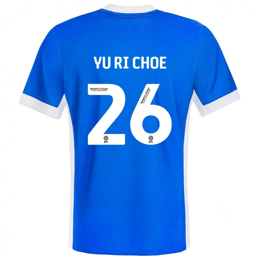 Danxen Enfant Maillot Yu-Ri Choe #26 Bleu Blanc Tenues Domicile 2024/25 T-Shirt