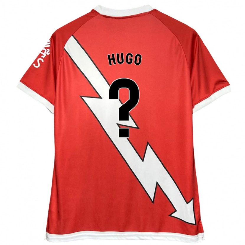 Danxen Enfant Maillot Hugo Navarro #0 Blanc Rouge Tenues Domicile 2024/25 T-Shirt