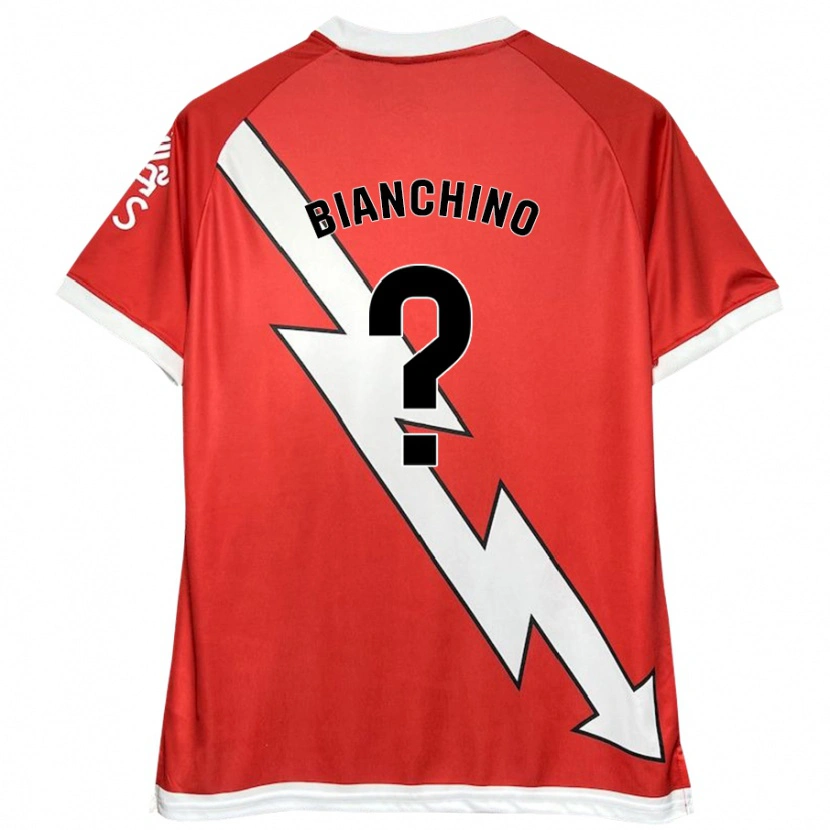 Danxen Enfant Maillot Nicolò Bianchino #0 Blanc Rouge Tenues Domicile 2024/25 T-Shirt