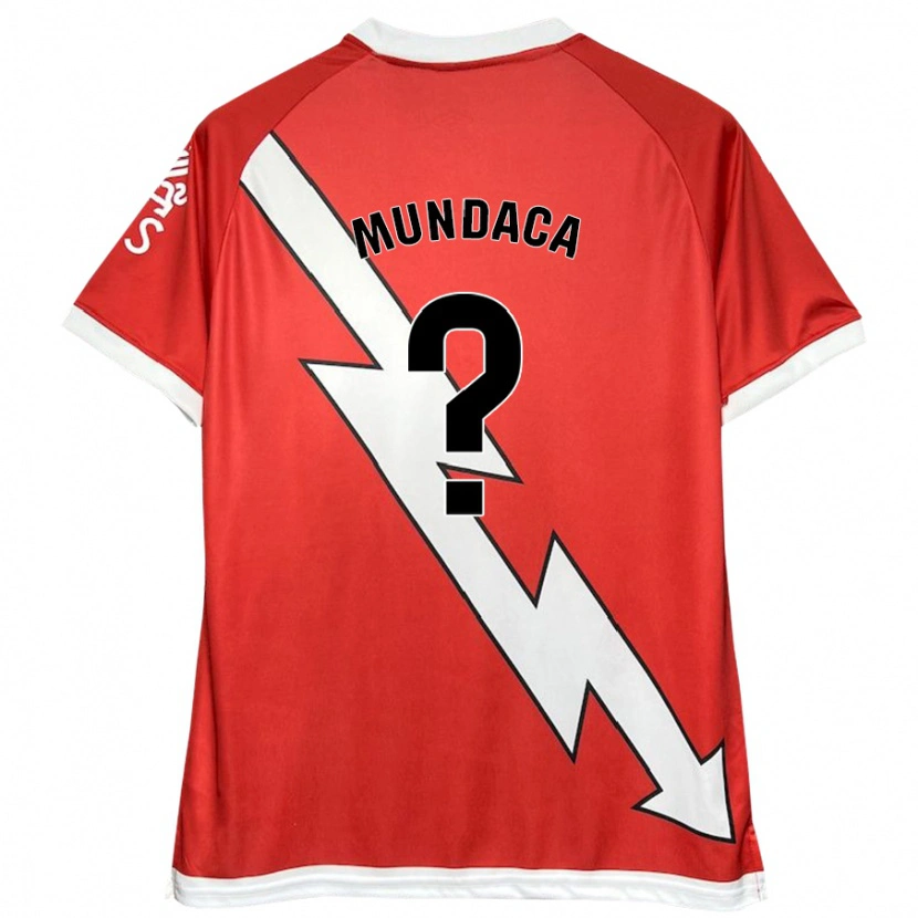 Danxen Enfant Maillot Rodrigo Mundaca #0 Blanc Rouge Tenues Domicile 2024/25 T-Shirt