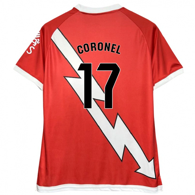 Danxen Enfant Maillot Mariela Del Carmen Coronel #17 Blanc Rouge Tenues Domicile 2024/25 T-Shirt