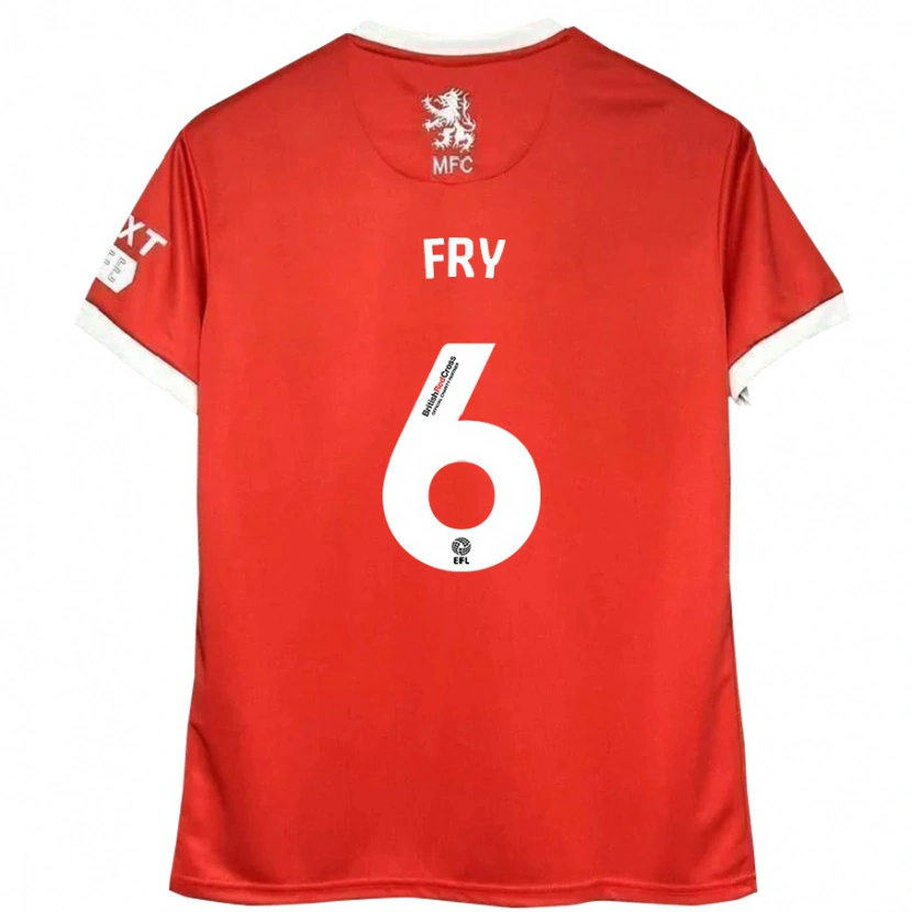 Danxen Enfant Maillot Dael Fry #6 Rouge Blanc Tenues Domicile 2024/25 T-Shirt