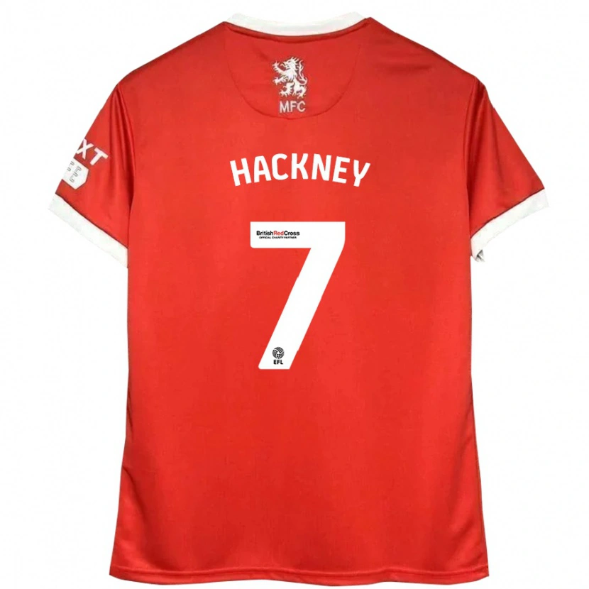 Danxen Enfant Maillot Hayden Hackney #7 Rouge Blanc Tenues Domicile 2024/25 T-Shirt