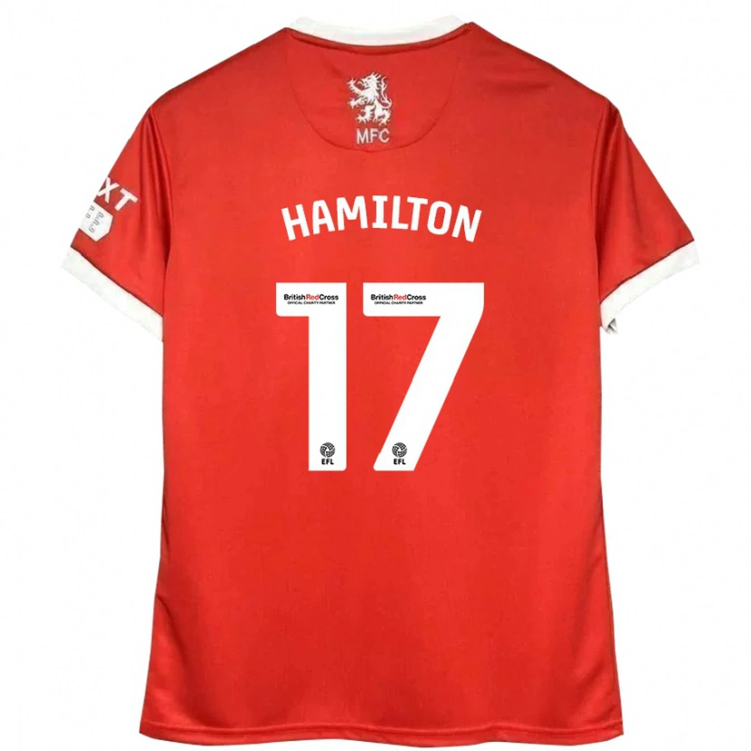 Danxen Enfant Maillot Micah Hamilton #17 Rouge Blanc Tenues Domicile 2024/25 T-Shirt